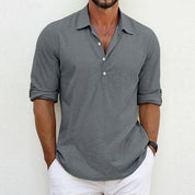 Colin™ | Summer Breeze Cotton Shirt Gray