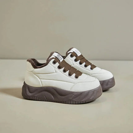 Cressida™ | Casual Warm Fleece-Lined Shoes for Autumn Beige Brown Shoes & Sandals