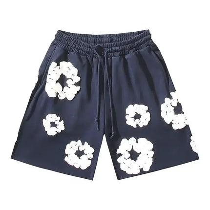 Denim Tears Floral Shorts Pant Navy blue Shorts