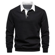 Darren | Timeless Polo Pullover Black