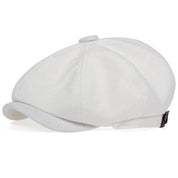 Unisex Casual Newsboy Hats white One Size Hats