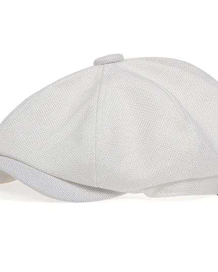 Unisex Casual Newsboy Hats white One Size Hats