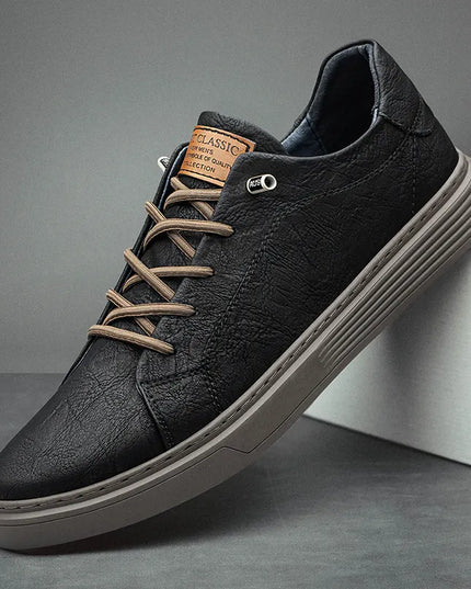 OXFORDS LEATHER TRAINERS Black