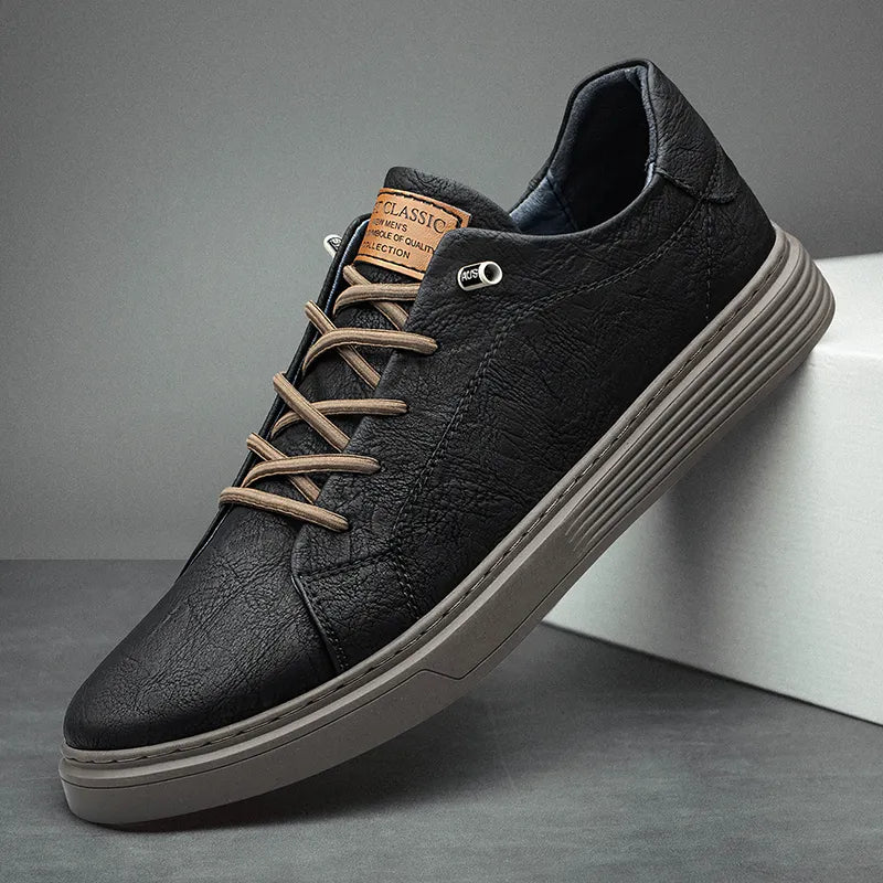 OXFORDS LEATHER TRAINERS Black Men Shoes