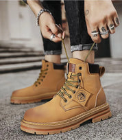 Charles™ - Comfortable Warm Lace-up Boots Brown