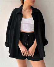 Carmen™ | Casual Cotton Set for Women Black