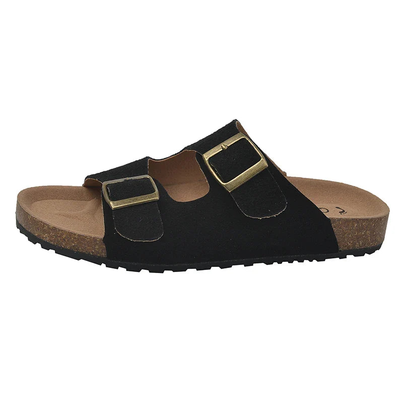 Aria™ | Orthopedic Comfort Slides Black Sandals