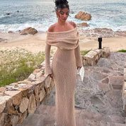 Kaitlyn™ | Curve-Accentuating Wrap Dress Khaki Dresses