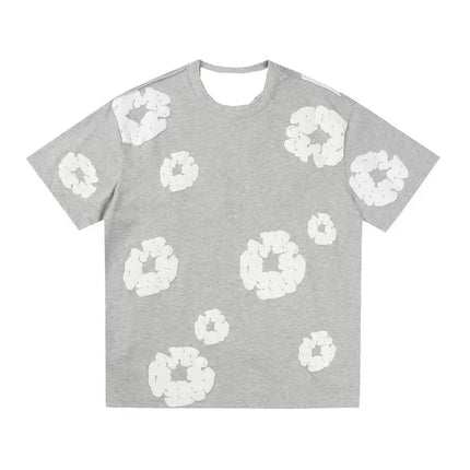 Unisex Denim Tears Short Sleeve T-Shirt Gray T-Shirt