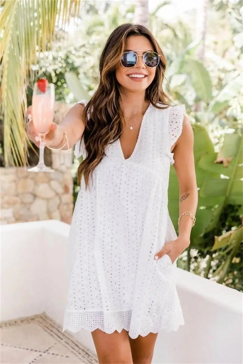 Divine™ | Luxury Lace Romper Dress Dresses