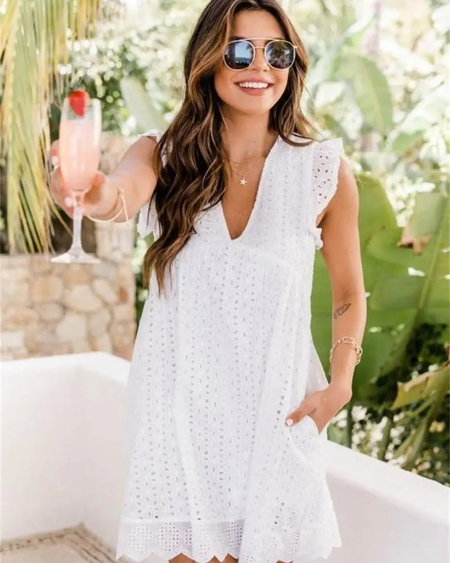 Divine™ | Luxury Lace Romper Dress Dresses