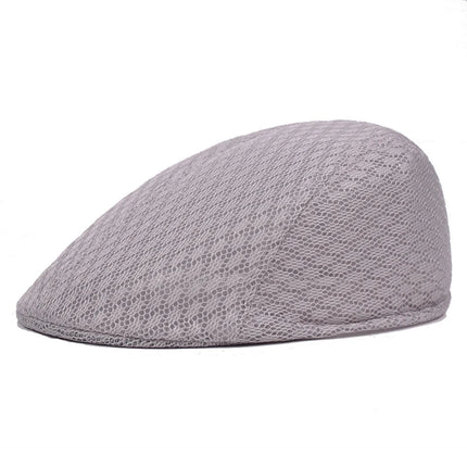 Breathable Mesh Newsboy Cap light grey Hats