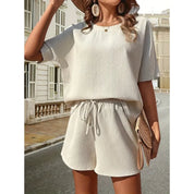 Evanna™ | Soft Textured Knit Matching Set Gray-4 Two piece set