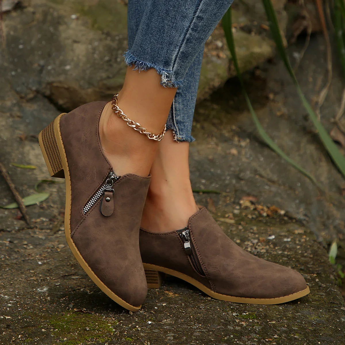 Maia™ | SleekShield Zip-Up Ankle Boots Shoes & Sandals