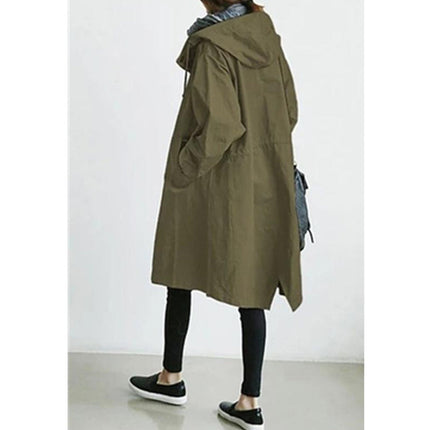 Laura | Waterproof windbreaker with hood Green