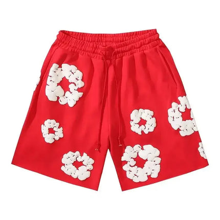 Denim Tears Floral Shorts Pant Red Shorts