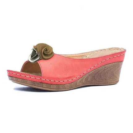Naomi™ | Comfortable Leather Summer Sandals Red Shoes & Sandals