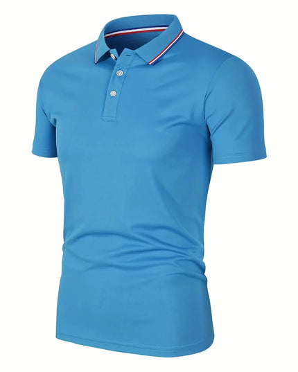Premium Men’s Breathable Cotton Polo T-Shirt Sky Blue T Shirts