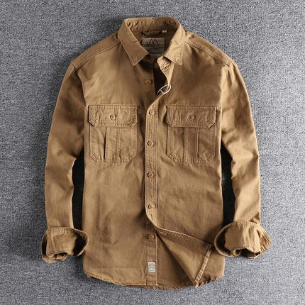 Archie | Classic Worker Shirt Sand Shirt