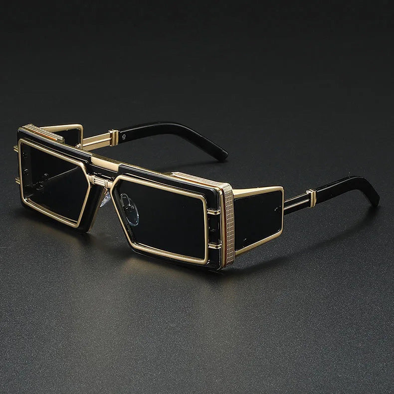 VANTAGE-X Sunglasses – Cyber-Luxe Visionary Eyewear Light Gold Sunglasses