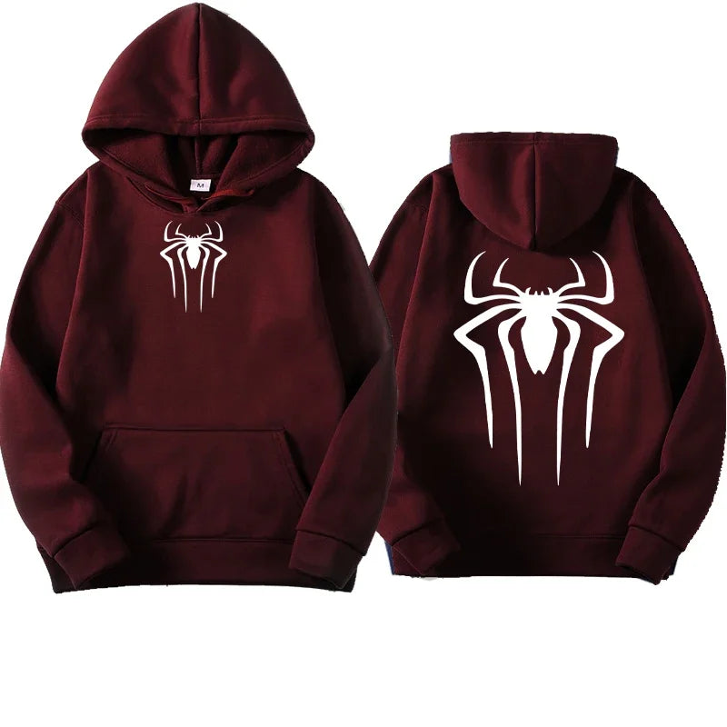 Spider Print Casual Hoodie 5 Hoodie