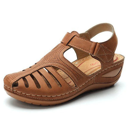 Irene™ - Classic Summer Wedge Sandals Brown Sandals