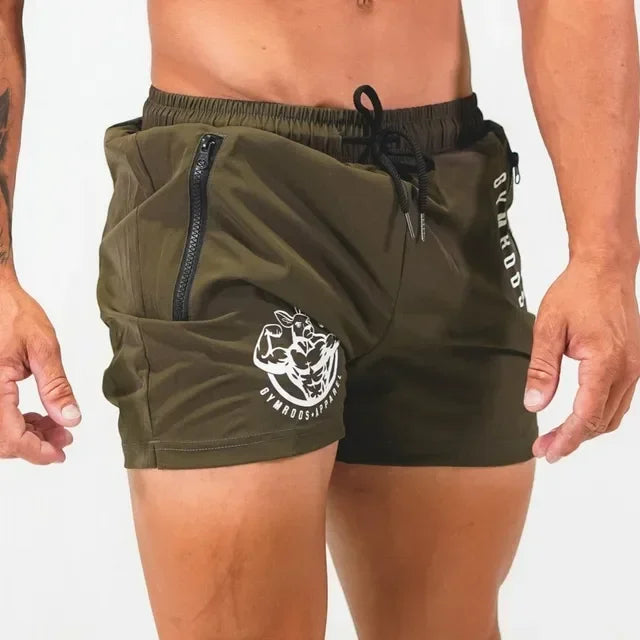 Men's Athletic Gym Shorts Green Shorts