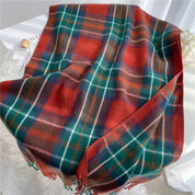 Whisper Plaid Scarf – Ultra-Soft Cashmere Blend Wrap Women's Clothing