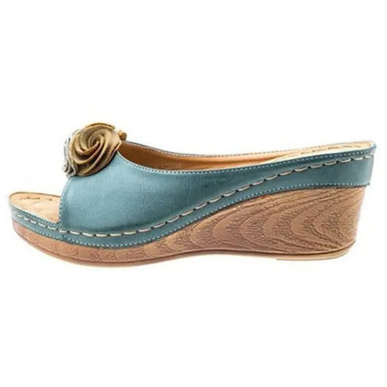 Naomi™ | Comfortable Leather Summer Sandals Blue Shoes & Sandals