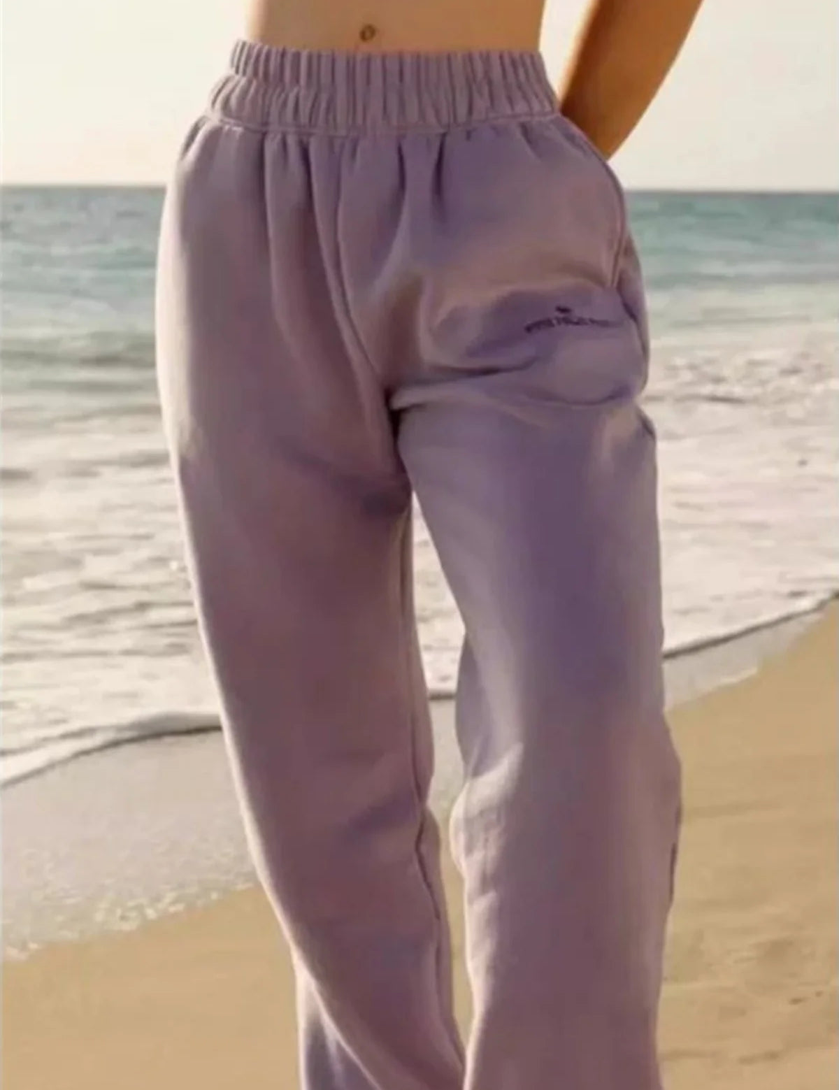 Loose Fit Casual Pants with Elastic Waist Women Pants