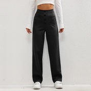 Brooklyn | Luxe High Waist Elastic Pants Black PANT