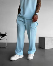 Two‑Piece Bamboo Lounge Set Sky Blue Men Set
