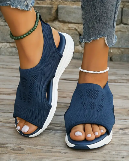 Orthopedic Arch Support Wide Fit Sport Sandals Blue Sandals