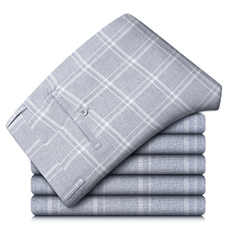 Manor Plaid Trouser Blue Men's Clothing