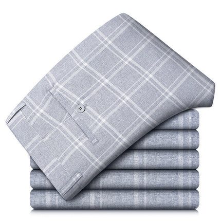 Manor Plaid Trouser Blue Men's Clothing