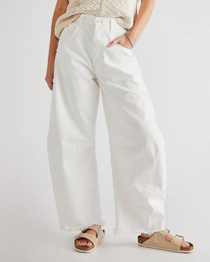 Summer Barrel Jean White Women's Clothing