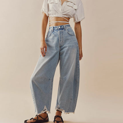 Summer Barrel Jean Light Blue Women's Clothing