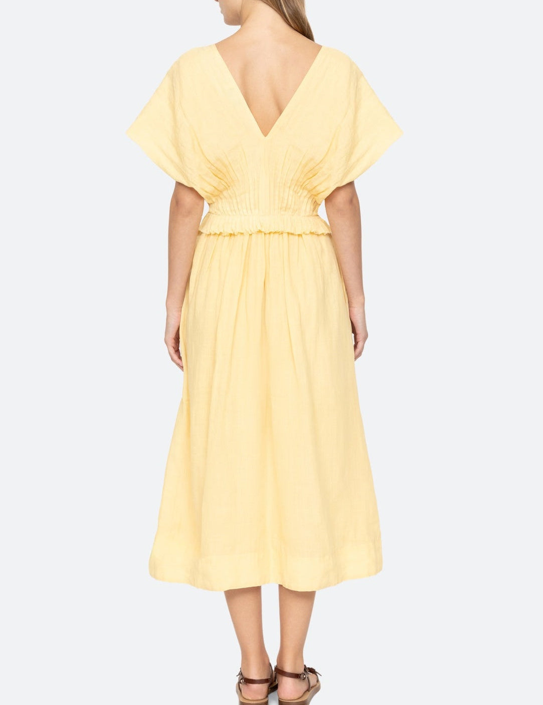 Oversized Sleeve Midi Dress Loose Fit Women Dresses