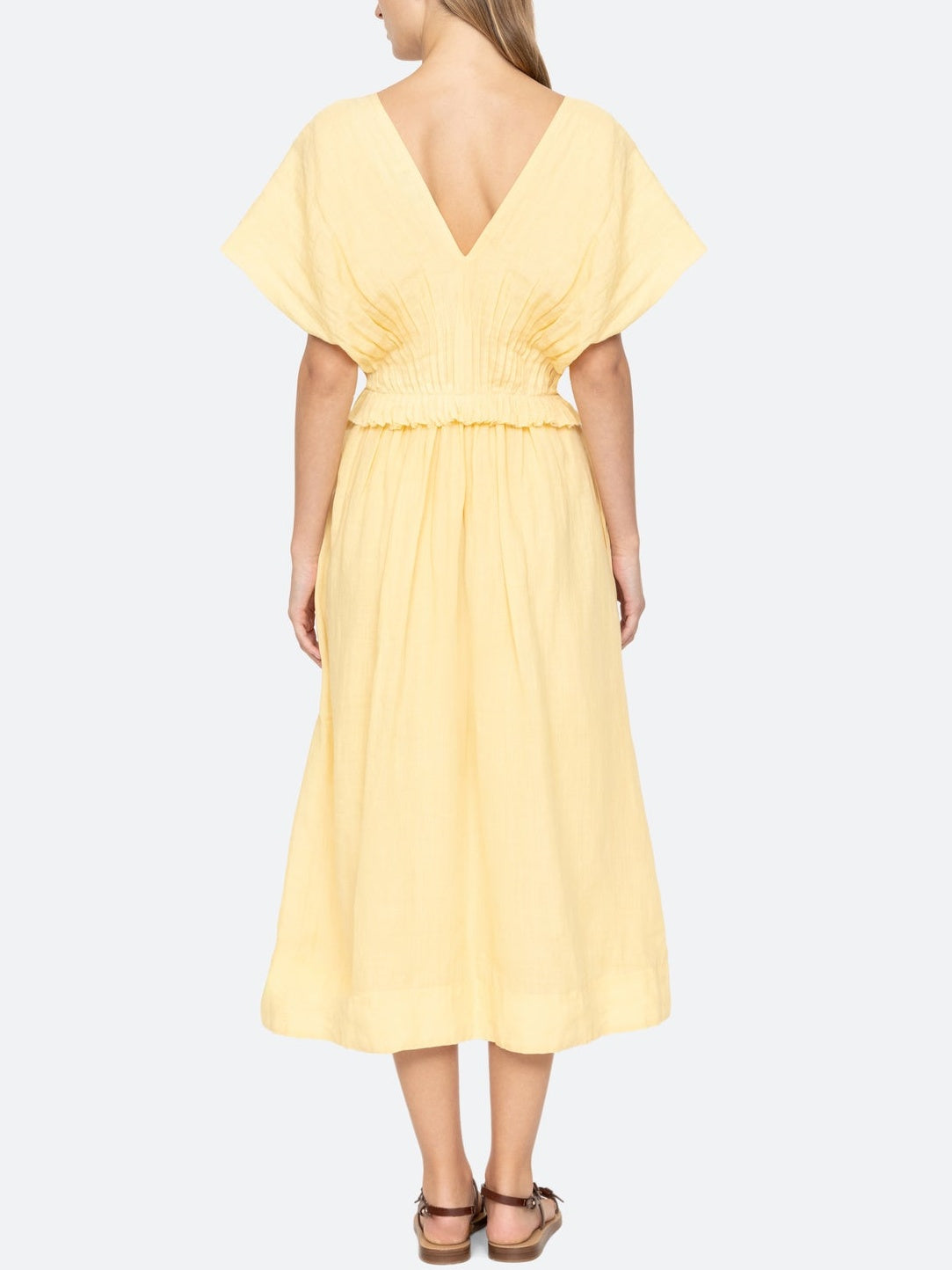 Oversized Sleeve Midi Dress Loose Fit Women Dresses