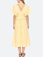 Oversized Sleeve Midi Dress Loose Fit Women Dresses