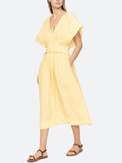 Oversized Sleeve Midi Dress Loose Fit Women Dresses