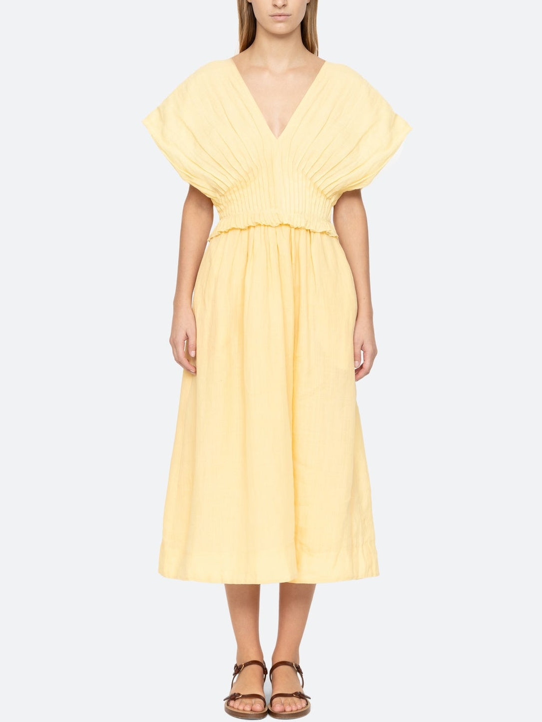 Oversized Sleeve Midi Dress Loose Fit Women Dresses