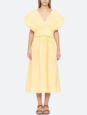 Oversized Sleeve Midi Dress Loose Fit Women Dresses