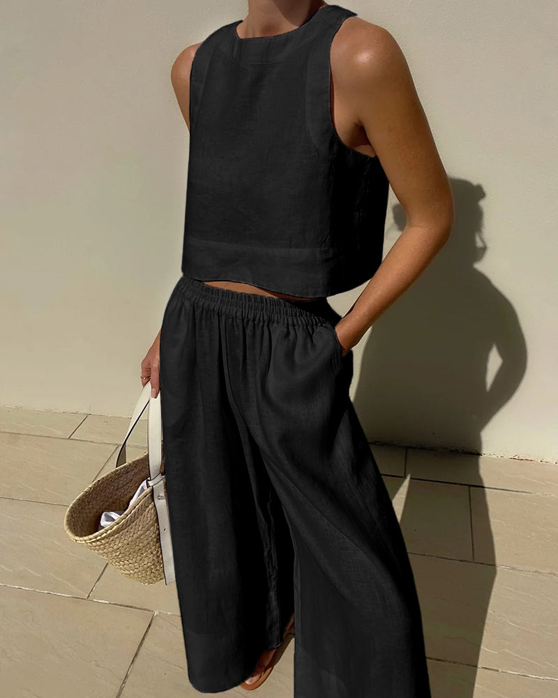 Vera | Two-piece set Black Kleding