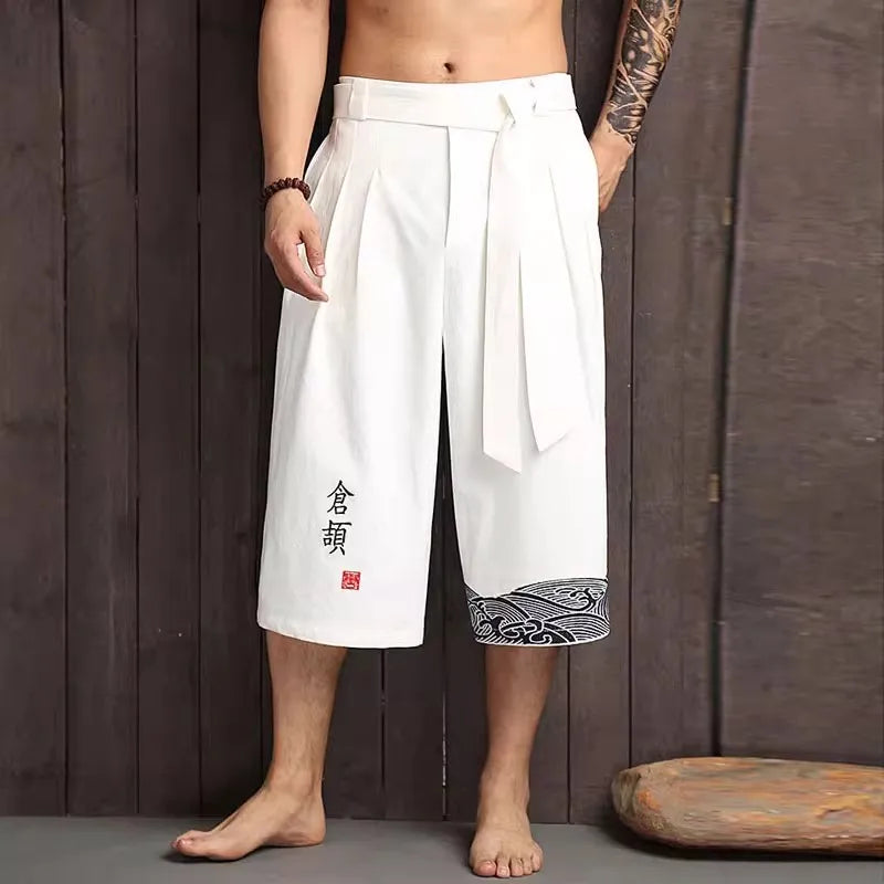 Kyoto Relaxed Fit Shorts White Men Shorts