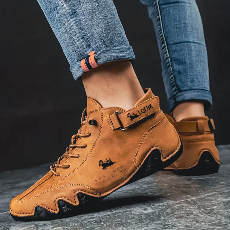 "Florence" Genuine Leather Italian Shoes Brown Shoes