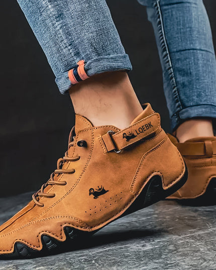 "Florence" Genuine Leather Italian Shoes Brown Shoes