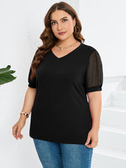 Sophia | Elegant Top with V-Neck Palm Tree T-Shirt