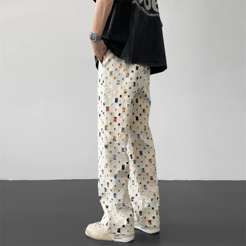 Mosaic - Straight Fit Pants Pants