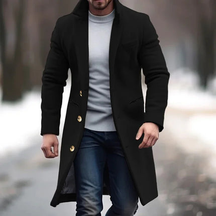 Vick | Executive's Woolen Coat Black